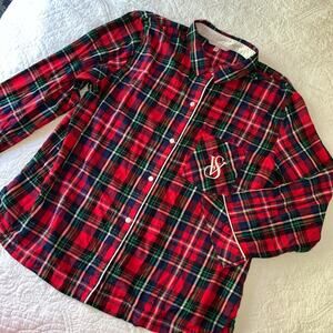 Perfect Victoria’s Secret flannel red blue sleep shirt Size Large